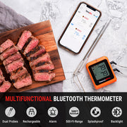 LABART 650 ft Wireless (Bluetooth) Meat Thermometer for Smoker Grill, Meat Thermometer Digital Wireless with 2 Probes TP920
